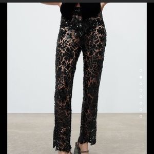 NWT Zara sequin pant size XL